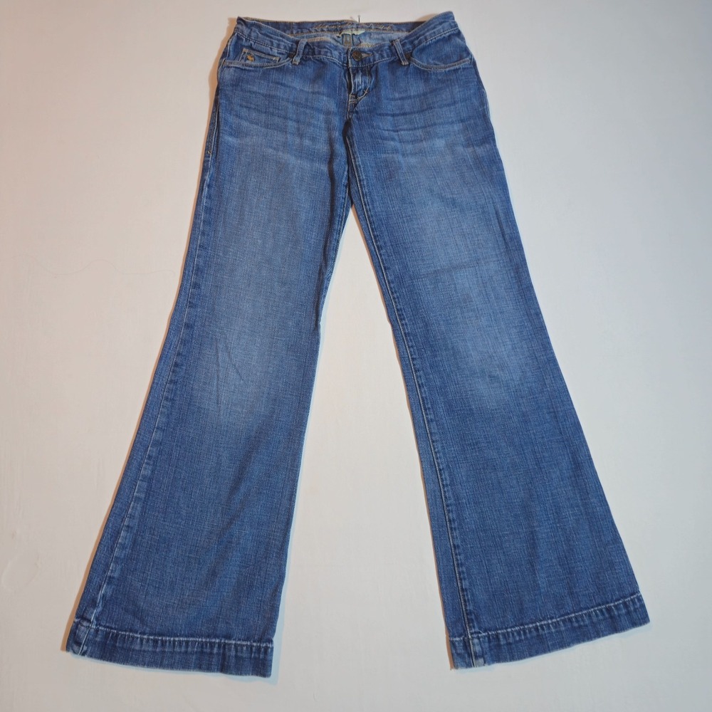 Abercrombie & Fitch Jeans Women's 28W Blue Denim Medium Wash Whiskered Americana